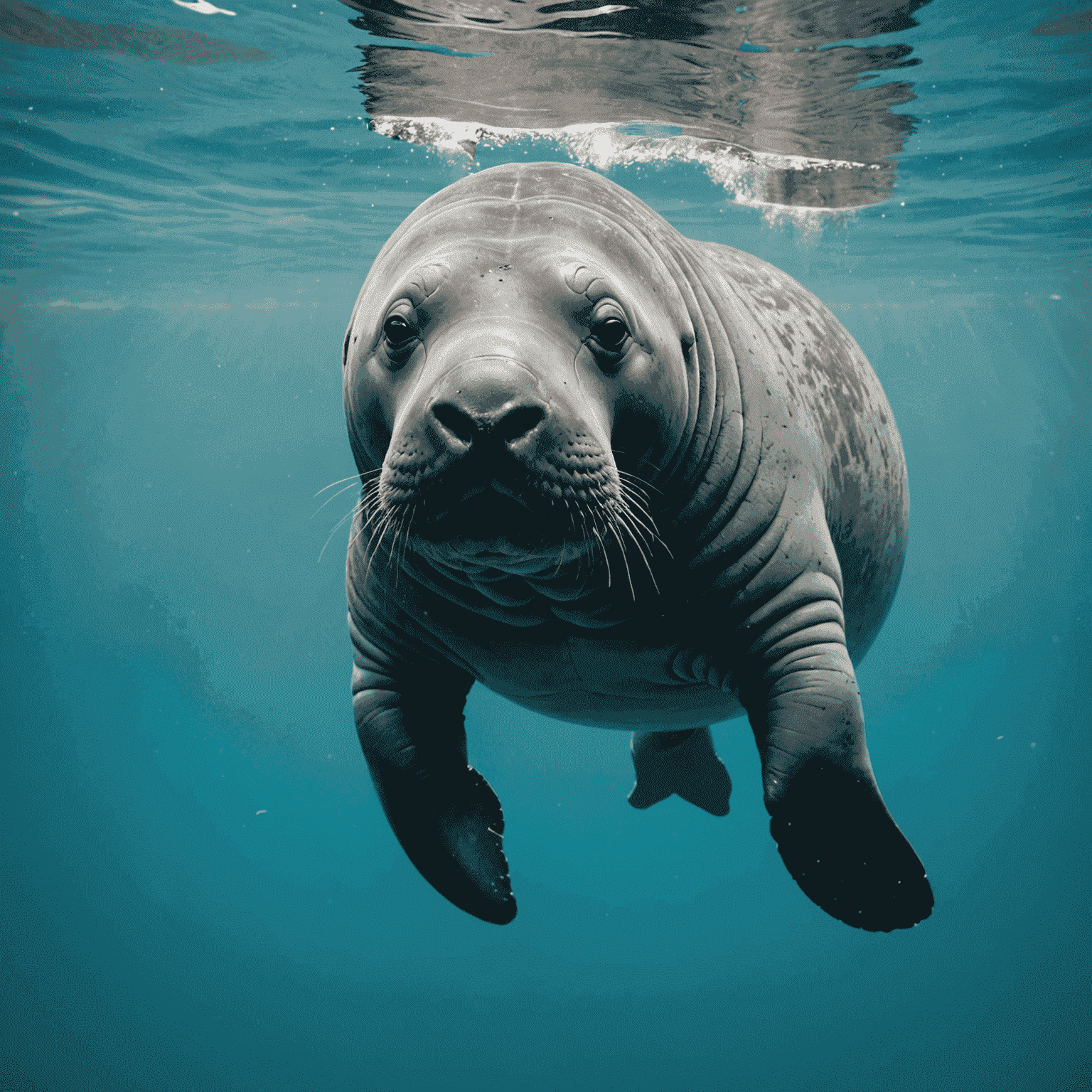 BalanceManatee logo featuring a calm manatee in serene waters, symbolizing balance and tranquility